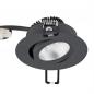Preview: EVN P-LED Decken-Einbauleuchte mit warmweißem Licht rund schwenkbar anthrazit IP20 8.4W 3000K 1010lm 90Ra EinbauØ68