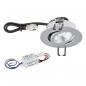 Preview: EVN P-LED Decken-Einbaustrahler mit warmweißem Licht dimmbar rund schwenkbar chrom matt IP20 3W 2700K 280lm 90Ra EinbauØ68