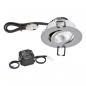 Preview: EVN P-LED Decken-Einbauleuchte mit neutralweißem Licht dimmbar rund schwenkbar chrom IP20 8.4W 4000K 1060lm 90Ra EinbauØ68