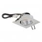Preview: EVN P-LED Deckeneinbau quad. schwenkbar alu pol. IP20 350mA 6W 3000K 620lm 90Ra EinbauØ68