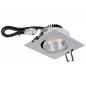 Preview: EVN P-LED Decken-Einbaustrahler mit warmweißem Licht quad. schwenkbar chrom IP20 8.4W 3000K 90Ra EinbauØ68