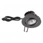 Preview: EVN PC650061602 COB-LED Deckeneinbauleuchte 6W 3000K Anthrazit IP65 Einbaudurchmesser 68 mm