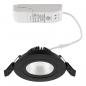 Preview: EVN PS54100902 COB LED Deckeneinbauleuchte 10W 3000K Schwarz schwenkbar IP54 • Einbaudurchmesser: 85 mm