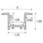 Preview: SLV 1000458 GRAZIA 10 LED Einbauprofil, 2m, weiss