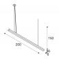 Preview: SLV 1000930 Q-LINE PD LED Indoor Pendelleuchte 2m BAP schwarz 3000K