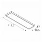 Preview: SLV 1001508 PANEL 1200x300mm LED Indoor Deckenaufbauleuchte 3000K silbergrau