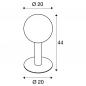 Preview: SLV 1002000 GLOO PURE 44cm hohe Wegeleuchte mit Glaskugel anthrazit IP44
