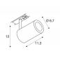 Preview: SLV 1002113 ENOLA_B TRACK SPOT QPAR51 silbergrau 50W inkl. 1P.-Adapter