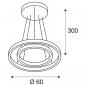 Preview: SLV 1004766 ONE DOUBLE PD PHASE UP/DOWN Indoor LED Pendelleuchte weiß CCT switch 2700/3000K