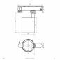 Preview: EVN TS250102 TRACK TS LED Schienenstrahler 11-25W 3000K CRI 90-100 weiß 85 mm