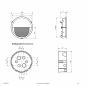 Preview: EVN WER65081602 DIREXUS LED Einbau-Wandleuchte 8 W 3000 K IP65 anthrazit Einbaudurchmesser 194 mm