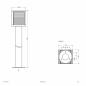 Preview: EVN WLG75101502 LED Wegeleuchte 10W 3000K 528lm Anthrazit Aluminium IP65 IK06 Pollerleuchte 755mm 330°