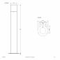 Preview: EVN WRM652715 FUMO Pollerleuchte Aluminium anthrazit E27 IP44