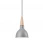 Preview: Bioledex Junges Wohnen nordische Pendelleuchte 15cm E27 silber Metall, Holz