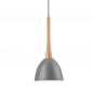 Preview: Bioledex Pendelleuchte im skandinavischen Design 18,5cm silber Metall, Holz