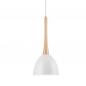 Preview: Bioledex Pendelleuchte im skandinavischen Design 18,5cm weiß Metall, Holz