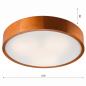 Preview: Bioledex Junges Wohnen Deckenleuchte 47cm in rotbraun aus Holz und Glas