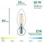 Preview:  Philips E14 LED Filament-Kerzenlampe 3,8W wie 60W warmweisses Licht Ultra Efficient