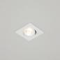 Preview: EVN P-LED Decken-Einbaustrahler mit warmweißem Licht quad. schwenkbar weiß IP20 6W 3000K 620lm 90Ra EinbauØ68