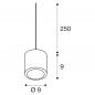 Preview: SLV 1004672 OCULUS LED Pendelleuchte single schwarz DIM-TO-WARM 2000-3000K