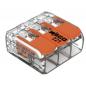 Preview: 30er Pack Wago 221-613 Verbindungsklemme mit Hebel transparent 3 Leiter 0.50-6mm²