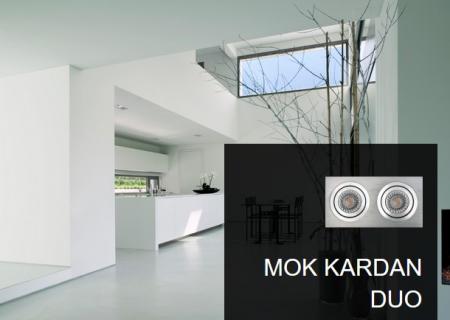 2-flammiger schwenkbarer Einbaustrahler Aluminium  MOK KARDAN DUO 12V 45° Mobilux