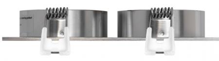 2-flammiger schwenkbarer Einbaustrahler Aluminium  MOK KARDAN DUO 12V 45° Mobilux