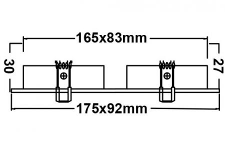 2-flammiger schwenkbarer Einbaustrahler Aluminium  MOK KARDAN DUO 12V 45° Mobilux