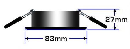 Schwenkbare LED Einbauleuchte Alu gebürstet MOA DISC 12V 45°  Mobilux