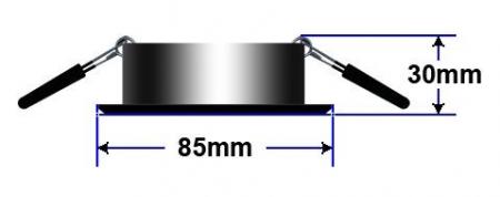 Hochwertige Feuchtraum Einbauleuchte MOAF DISC IP65 12V mit Blendschutzglas Mobilux 01600076