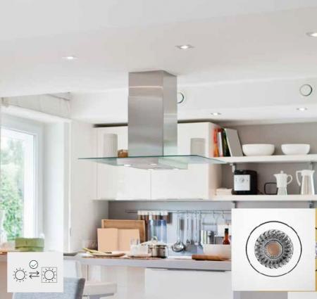 Mobilux LED-Einbauleuchte MOA 3960 2,2W 3000K 20° Q LED alu gebürstet