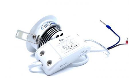 MOBILUX LED-Einbaustrahler MOBiDIM COB CLASSIC 9W R 3000K alu gebürstet
