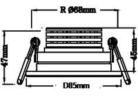 MOBILUX LED-Einbaustrahler schwenkbar MOBiDIM COB CLASSIC 9W R 3000K weiß