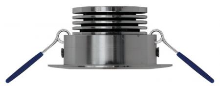 MOBILUX Quadratischer LED-Einbaustrahler MOBiDIM COB CLASSIC 9W Q 3000K alu gebürstet
