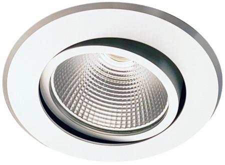 MOBILUX Schwenkbarer LED-Einbaustrahler MOBiDIM COB POWER 12W R 3000K alu poliert
