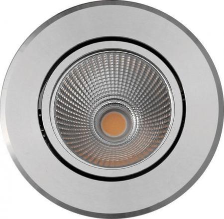 MOBILUX Schwenkbarer LED-Einbaustrahler MOBiDIM COB POWER 12W R 3000K alu poliert