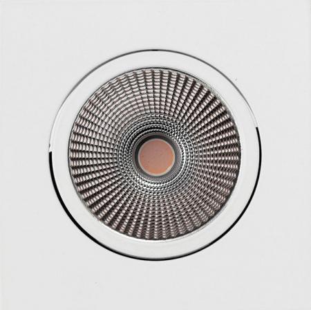 MOBILUX Dimmbare Einbauleuchte MOBiDIM COB SLIM Q 9W warmweißes Licht 60° weiß