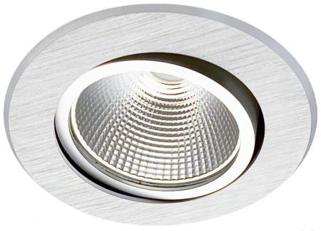 MOBILUX Schwenkbarer Einbaustrahler MOBiDIM COB CLASSIC R Ra>90 9W 2700K 45° alu gebürstet