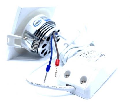 Mobilux LED-Einbauleuchte eckig MOBiDIM COB CLASSIC IP65 Q 9W 2700K 45° alu gebürstet
