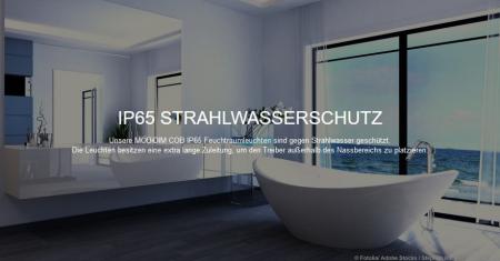 Mobilux LED-Einbauleuchte eckig MOBiDIM COB CLASSIC IP65 Q 9W 2700K 45° alu gebürstet