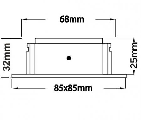 Mobilux LED-Badezimmer Einbaustrahler MOBiDIM COB SLIM IP65 Q 9W 830 60° weiß