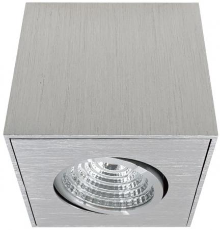 Dimm- und schwenkbarer LED Deckenstrahler COB SLIM+ Q Alu gebürstet  Mobilux