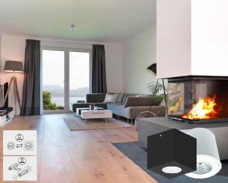 Quader LED Deckenstrahler COB SLIM+ Q 40° DIM-to-WARM Alu schwarz Mobilux