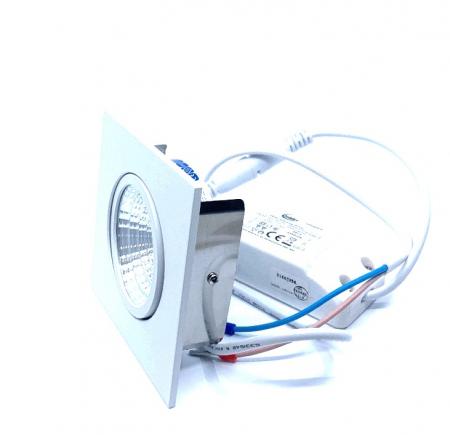 MOBILUX Schwenkbarer Einbaustrahler MOBiDIM COB SLIM DIM2WARM 8,5W 60°alu gebürstet