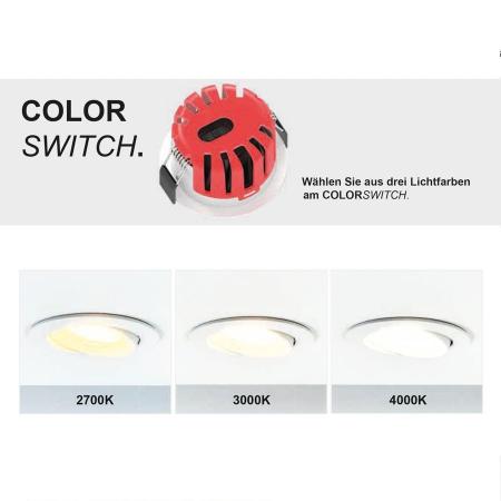 MOBILUX LED Einbaustrahler MOBiDIM ECOLITE IP40 2700K/3000K/4000K dimmbar in weiß