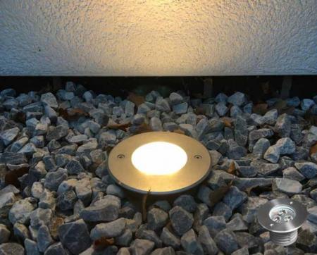 Hochwertige LED Bodeneinbauleuchte IP67 ø11,6cm 3x3W Easy 3000K Mobilux