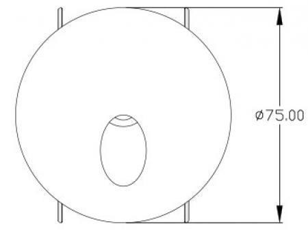 LED Wallwasher Schalterdose R 3000K Wandeinbauleuchte silber satiniert Mobilux