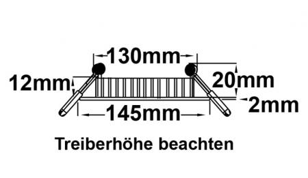 Flaches Dimmbares LED-Decken Einbau Panel MOBiDIM 145R 3000K warmweißes Licht 8W Mobilux
