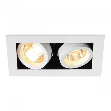 SLV 115521 KADUX 2 GU10 Downlight, eckig, mattweiss, max. 2x50W