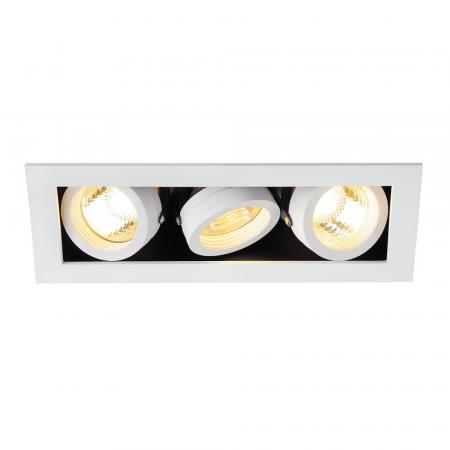 SLV 115531 KADUX 3 GU10 Downlight, eckig, mattweiss, max. 3x50W